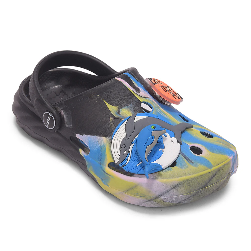 A-HA BEACHWALK6 Black Casual Clogs Sandal for Kids by Liberty