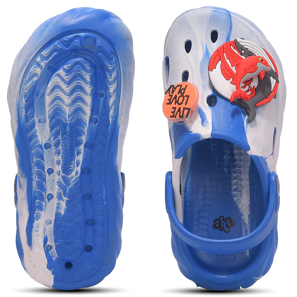 A-HA BEACHWALK6 Royal Blue Casual Clogs Sandal for Kids by Liberty - Image 4