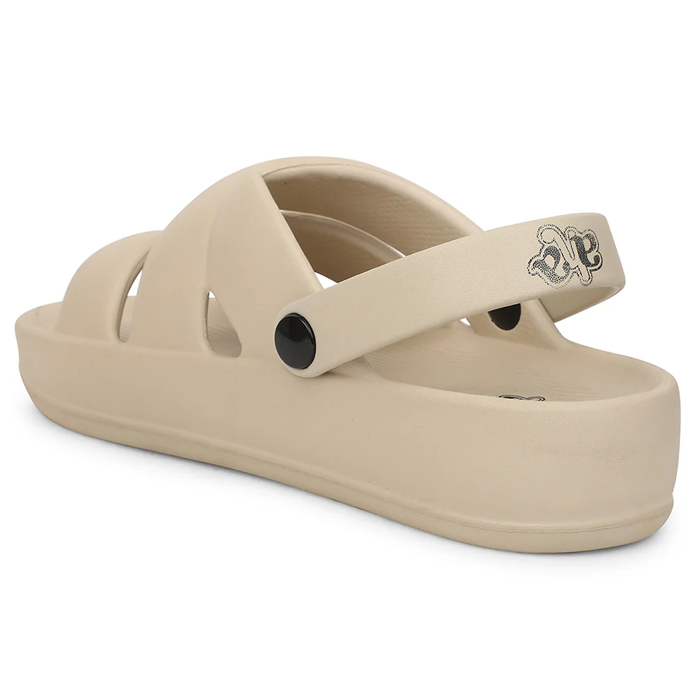A-HA Beige Casual Slingback Clogs For Women FDL-1 By Liberty - Image 5