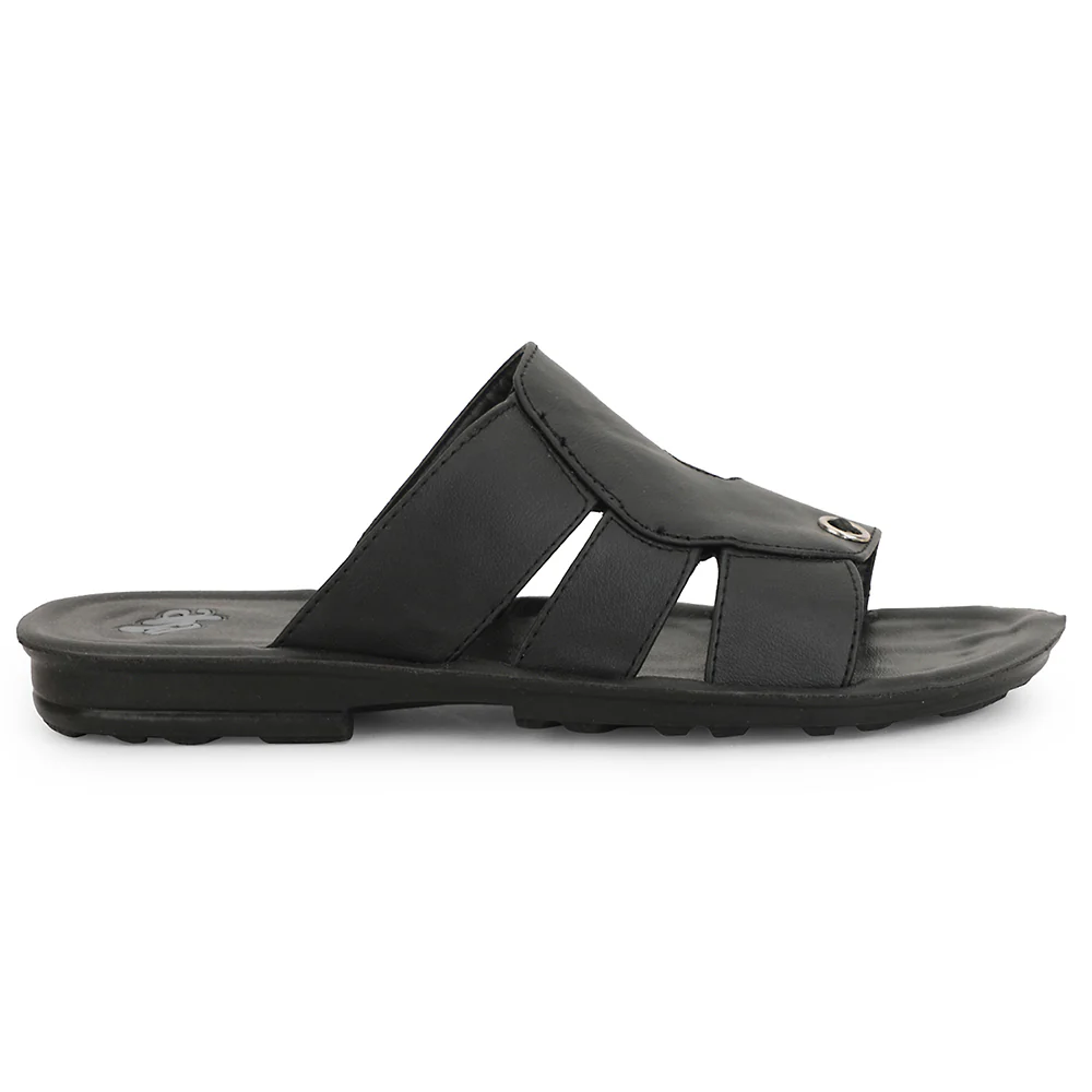 A-HA Black Casual Flat Sandal For Men MPU-58 By Liberty - Image 2