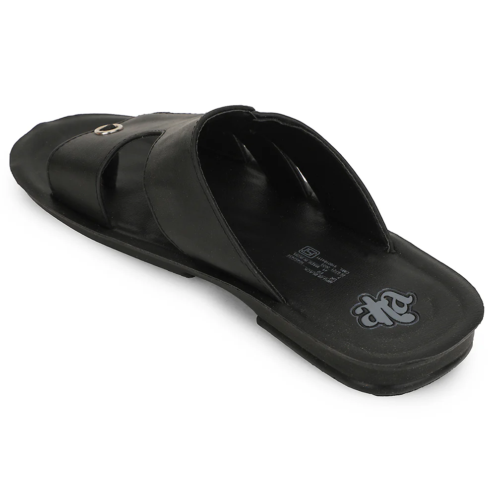 A-HA Black Casual Flat Sandal For Men MPU-58 By Liberty - Image 5