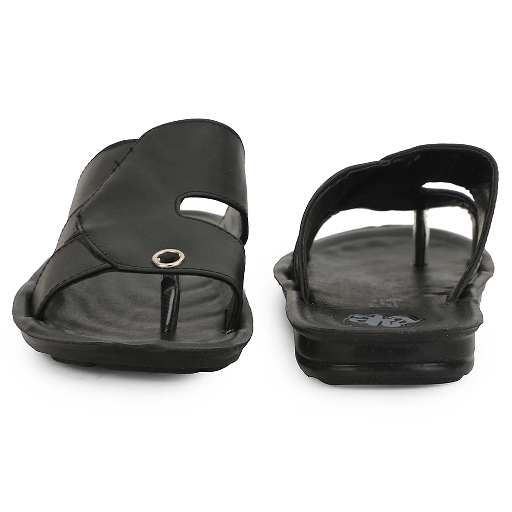 A-HA Black Casual Flat Sandal For Men MPU-58 By Liberty - Image 6