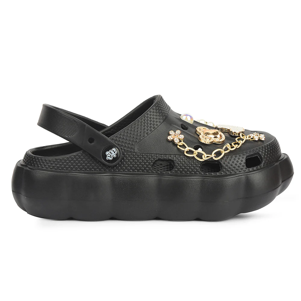 A-HA Black Casual Sling Back Clogs For Women ZQ-SH-012 By Liberty - Image 2