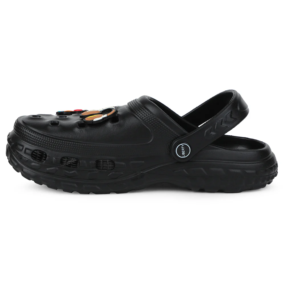 A-HA Black Casual Slingback Clogs For Kids PRL-4 By Liberty - Image 3
