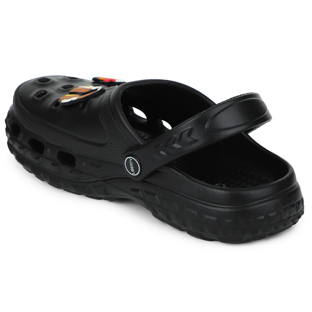 A-HA Black Casual Slingback Clogs For Kids PRL-4 By Liberty - Image 4