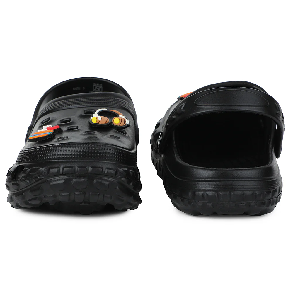 A-HA Black Casual Slingback Clogs For Kids PRL-4 By Liberty - Image 6