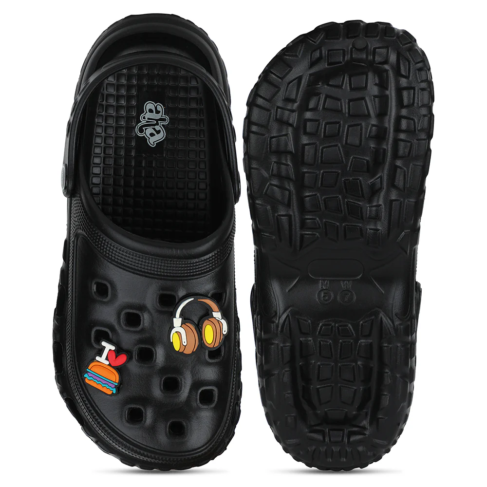 A-HA Black Casual Slingback Clogs For Kids PRL-4 By Liberty - Image 7