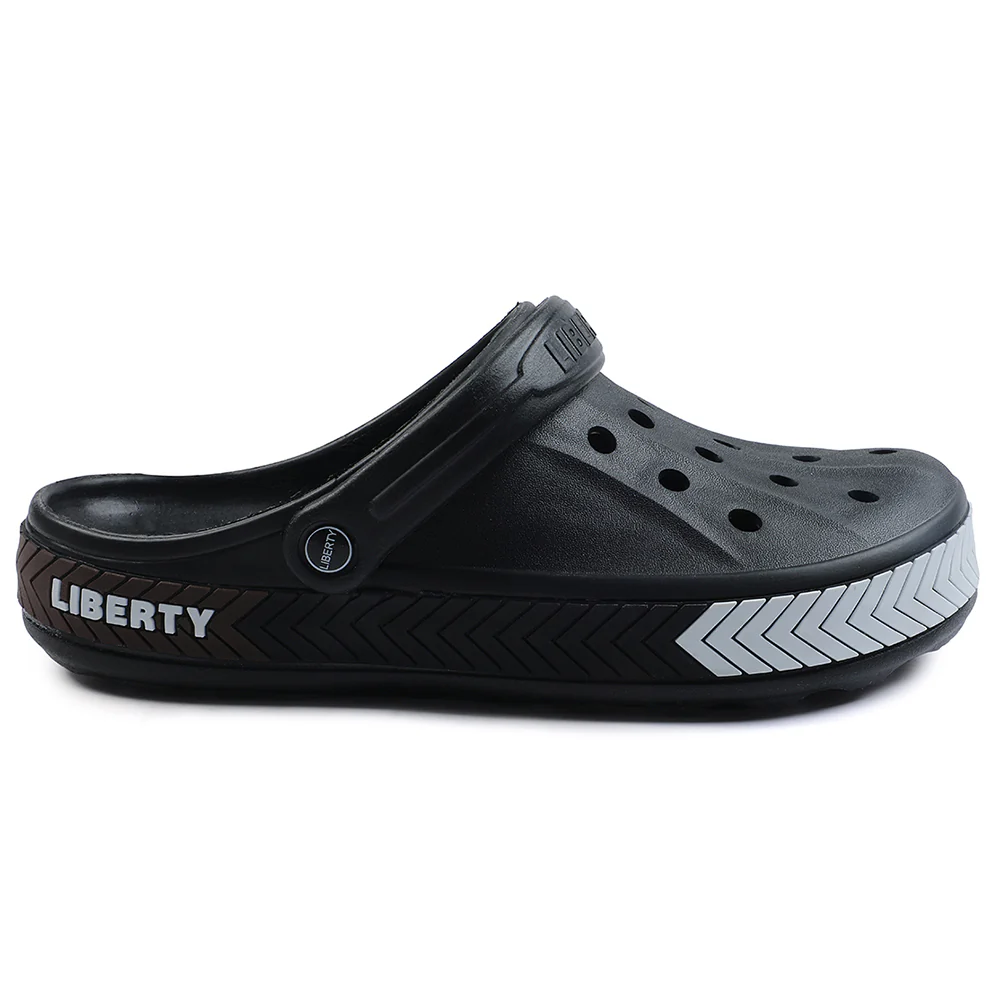 A-HA Black Casual Slip-on Clogs For Men LITEWALKXT By Liberty - Image 2