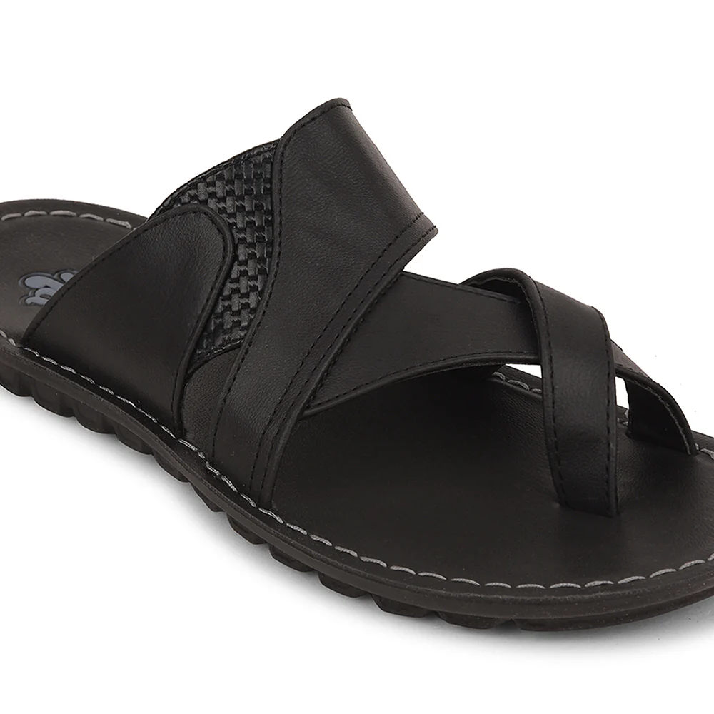 A-HA Black Casual Slipper For Men 2137-50 By Liberty - Image 5