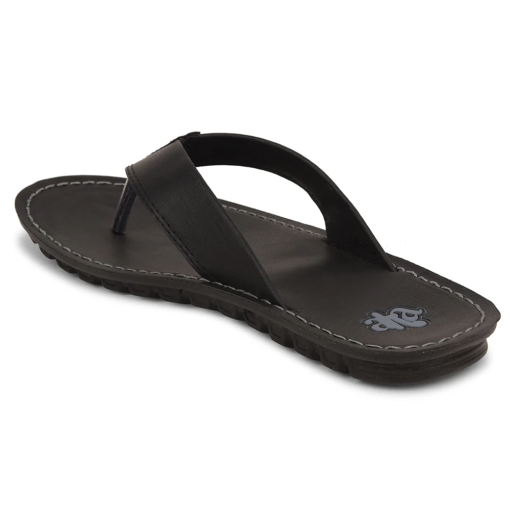 A-HA Black Casual Slipper For Men 2137-51 By Liberty - Image 4