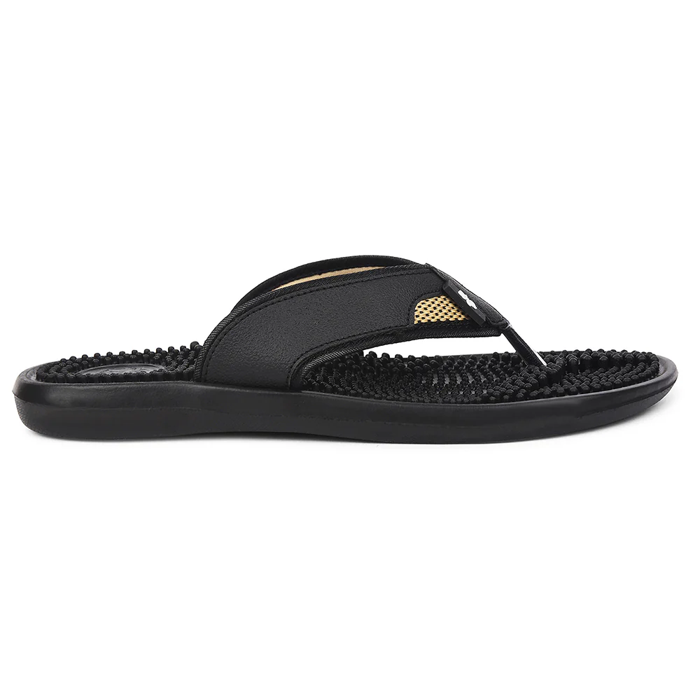 A-HA Black Casual Slipper For Men ACCUPRO1E By Liberty - Image 2