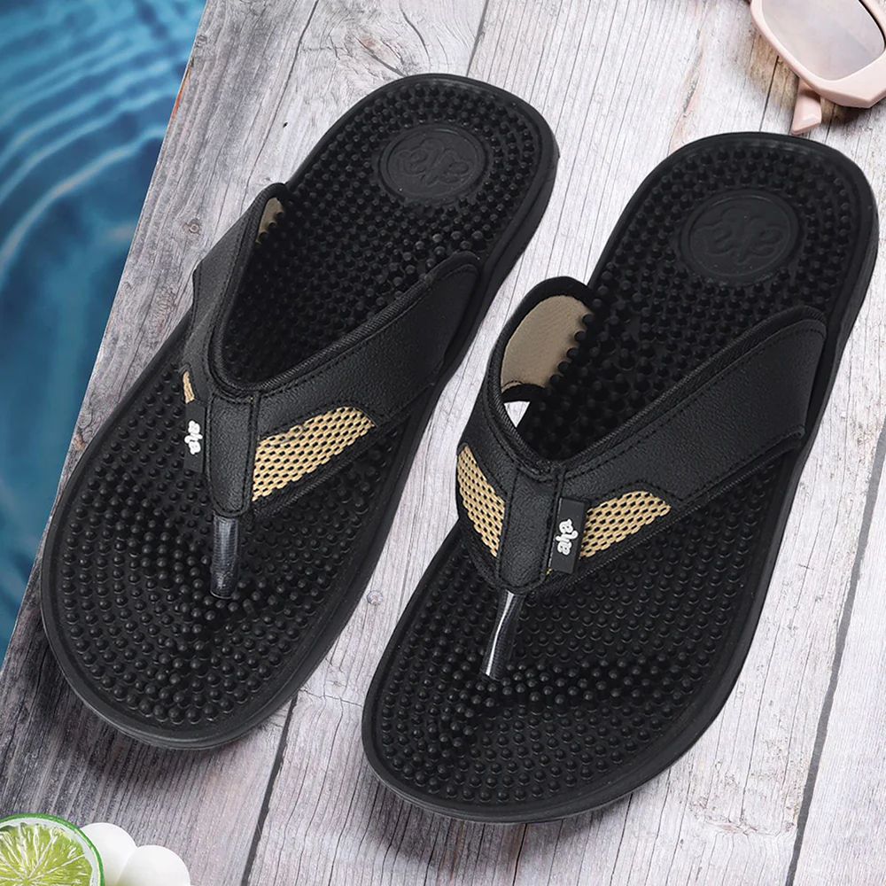 A-HA Black Casual Slipper For Men ACCUPRO1E By Liberty - Image 4
