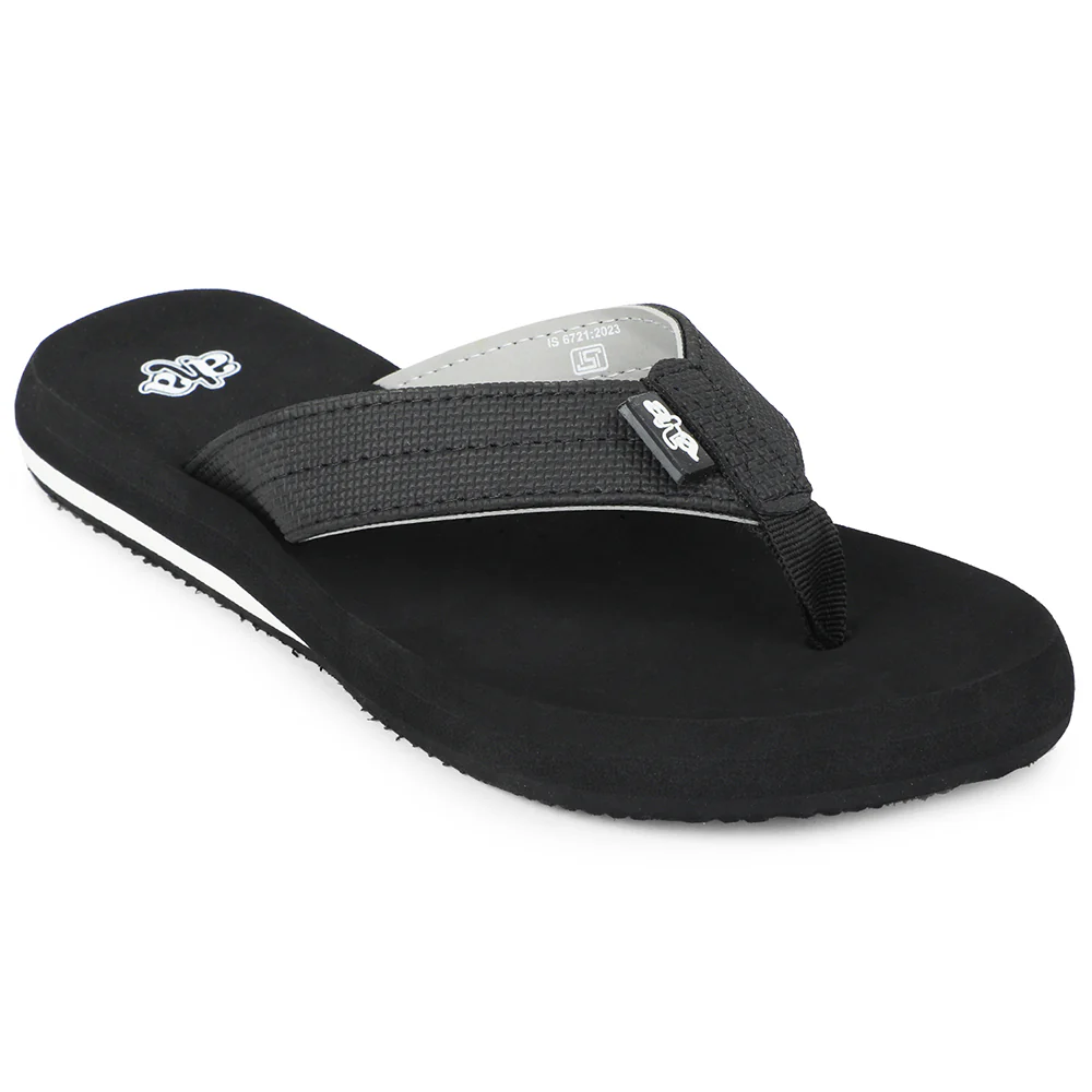 A-HA Black Casual Slipper For Men AGL-4 By Liberty