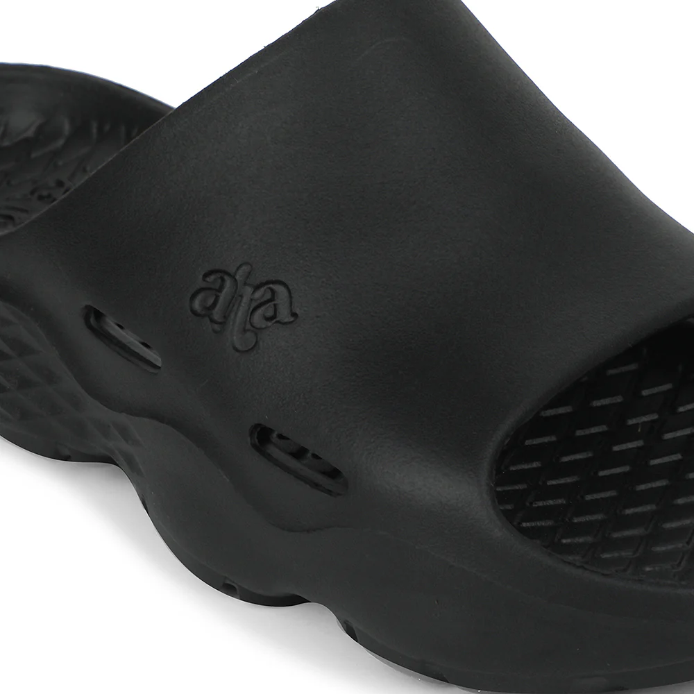 A-HA Black Casual Slipper For Men SOFTWALK By Liberty - Image 4