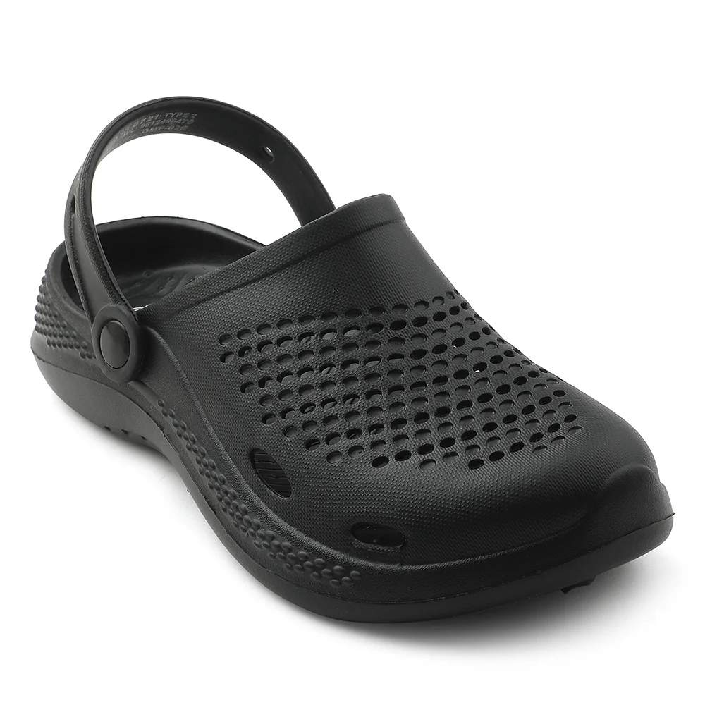 A-HA Black Slingback Clogs For Men GMF-02E By Liberty