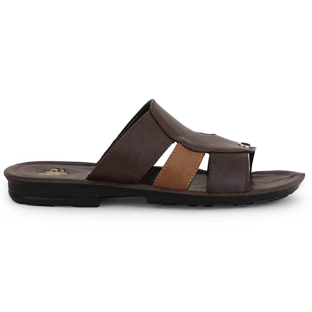 A-HA Brown Casual Flat Sandal For Men MPU-58 By Liberty - Image 2