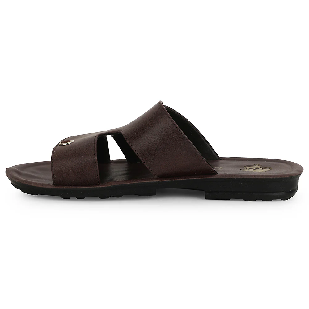 A-HA Brown Casual Flat Sandal For Men MPU-58 By Liberty - Image 3