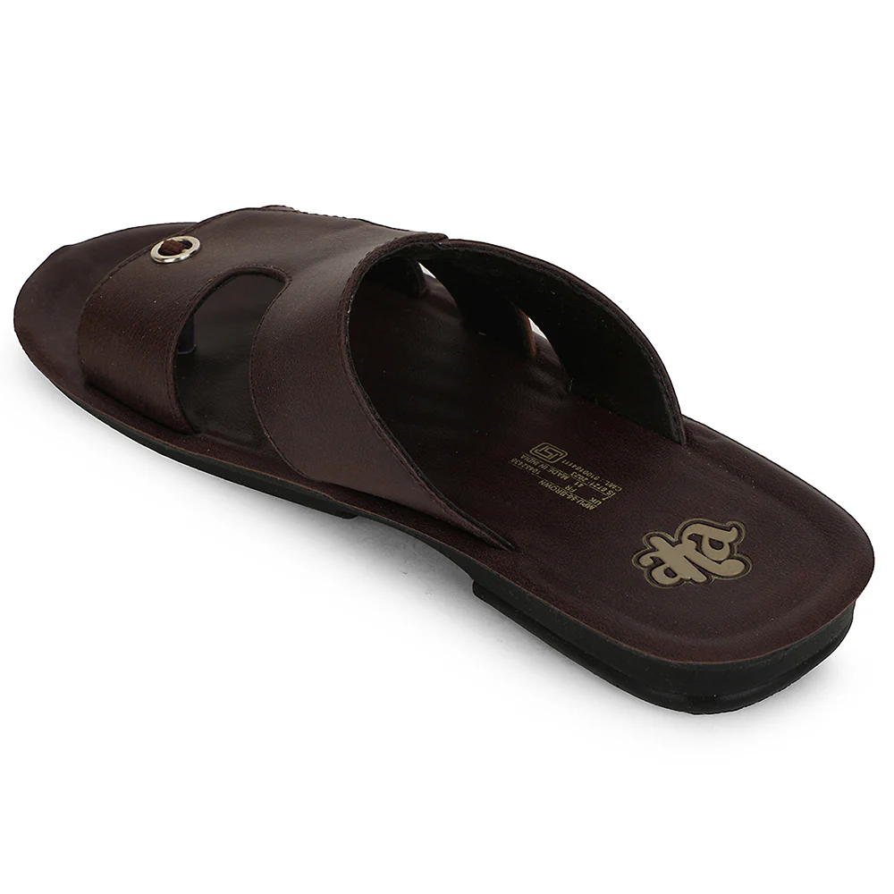 A-HA Brown Casual Flat Sandal For Men MPU-58 By Liberty - Image 5