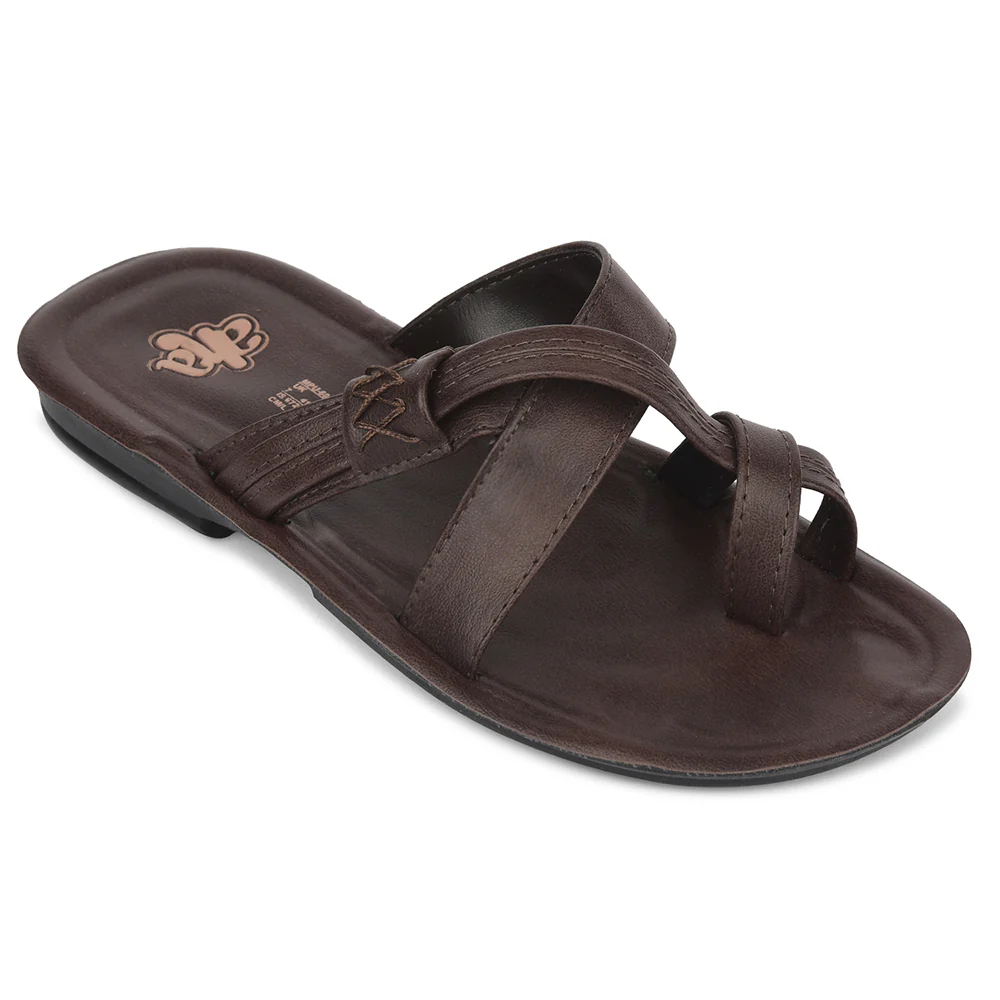 A-HA Brown Casual Flat Sandal For Men MPU-60 By Liberty