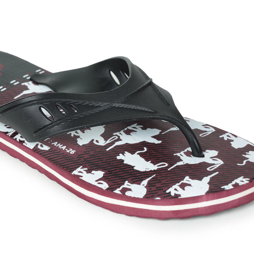 A-HA Casual Black Flip-Flops For Men AHA-26 By Liberty - Image 4