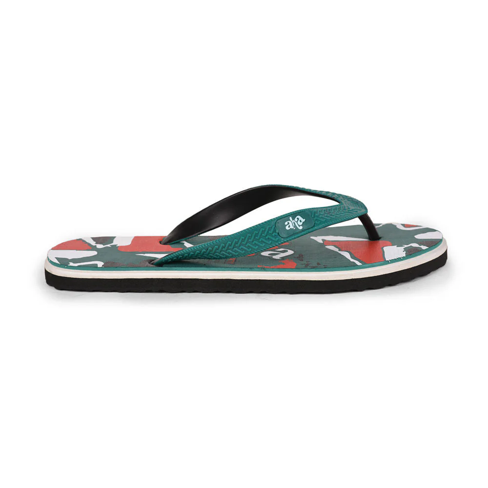A-HA By Liberty AHA-28 Green Flip-Flops For Men - Image 2