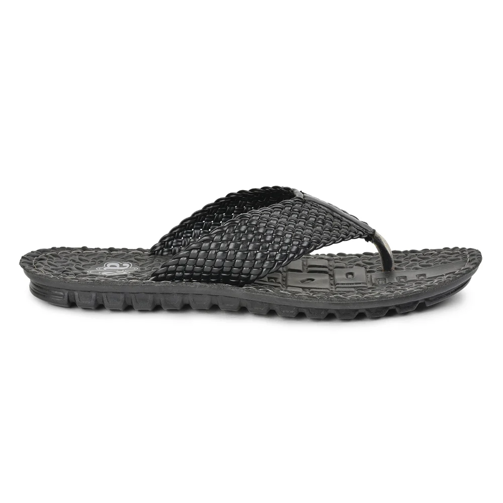 A-HA By Liberty Casual Black Slipper For Men 2137-39 - Image 2