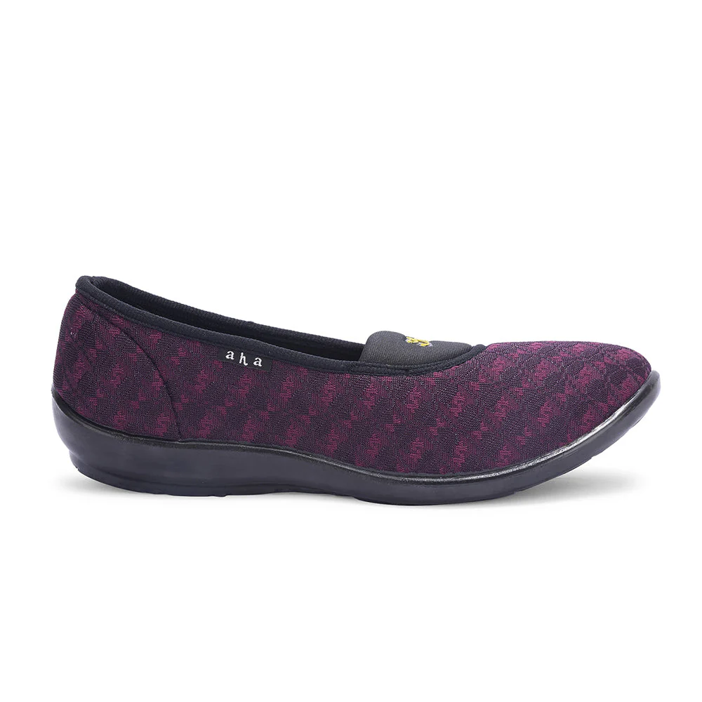 A-HA By Liberty ELENA-214 Women Casual Maroon Ballerina Shoes - Image 2