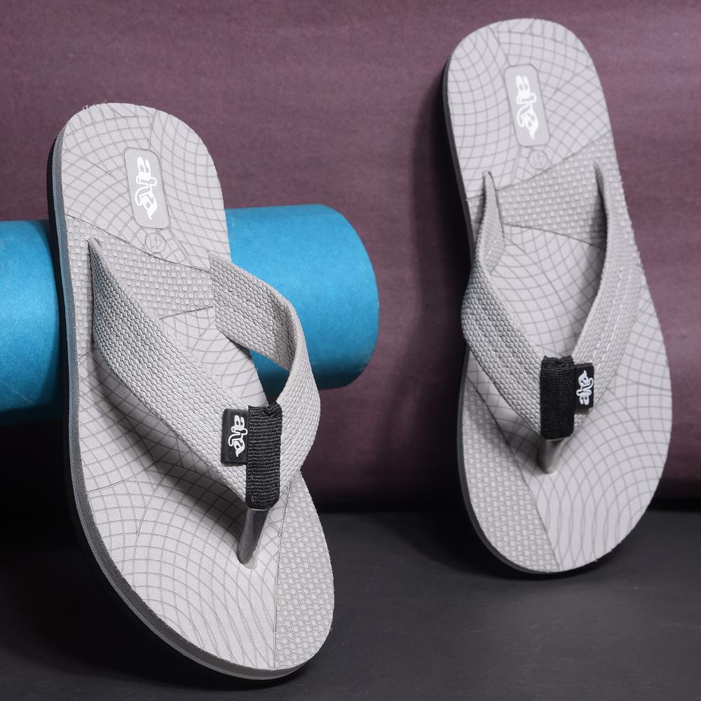 A-HA Casual Grey Flip Flop For Men ORTHO-20 By Liberty - Image 4