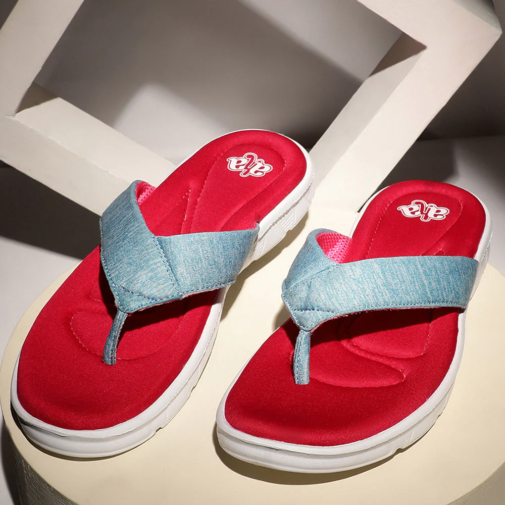 A-HA Casual Pink Flip Flops For Women CUSHION-20 By Liberty - Image 4