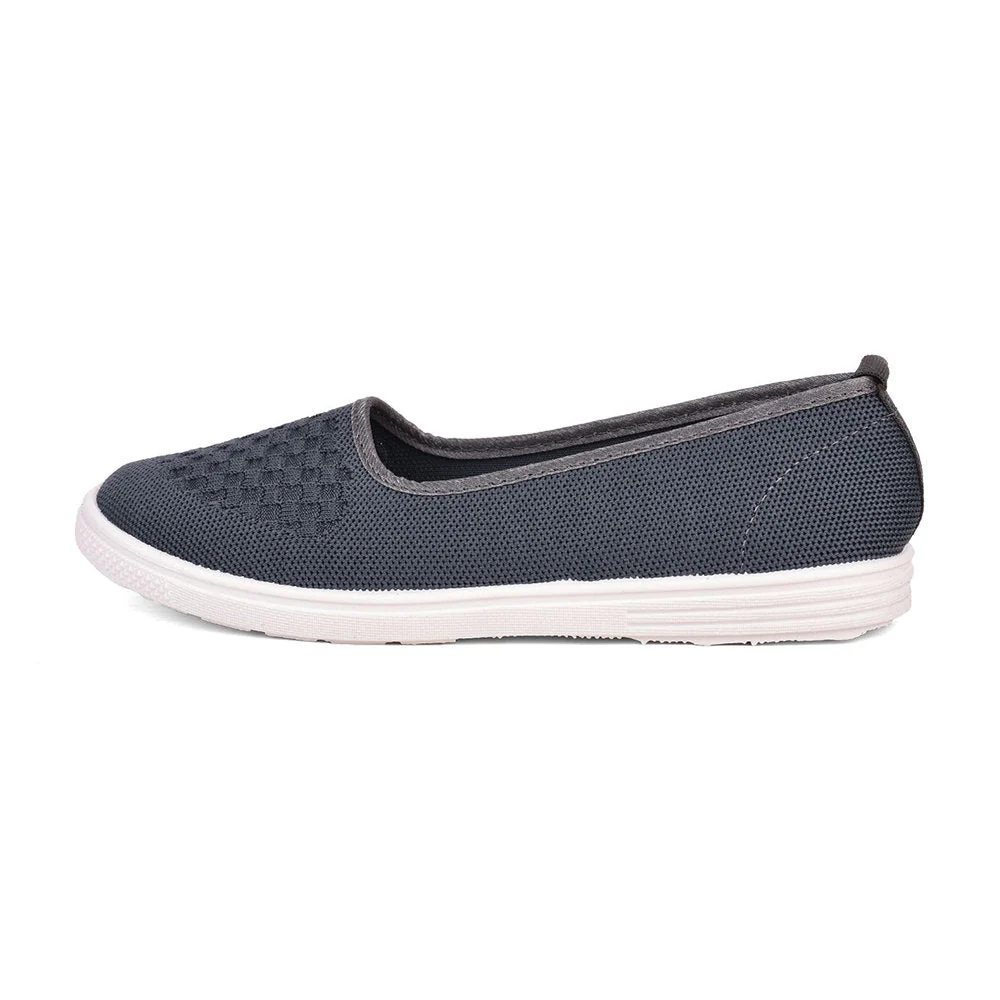 A-HA By Liberty Women 8133-23E Grey Casual Ballerina - Image 3
