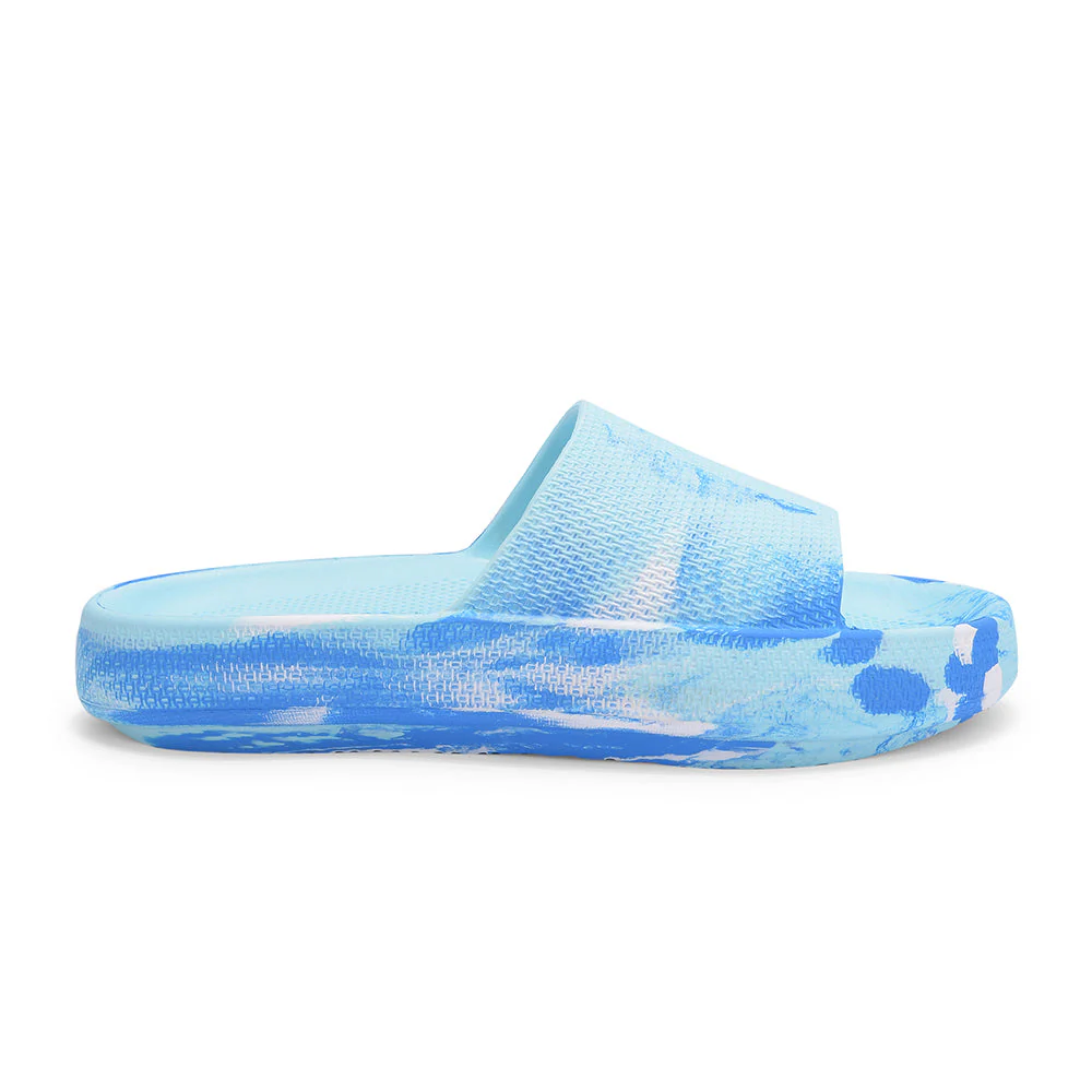 A-HA Casual Blue Slides For Women COMFYWALK5 By Liberty - Image 2