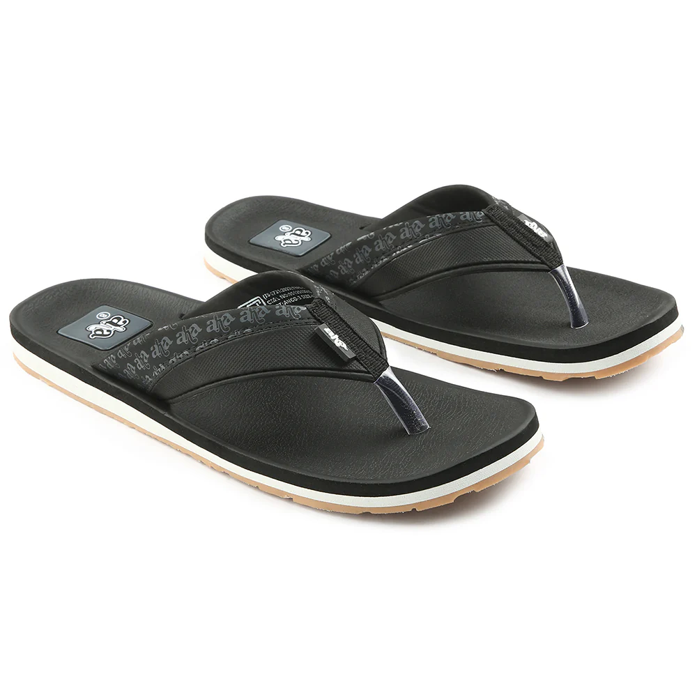 A-HA Casual Black Flip Flops For Men ANCO-03 By Liberty - Image 5