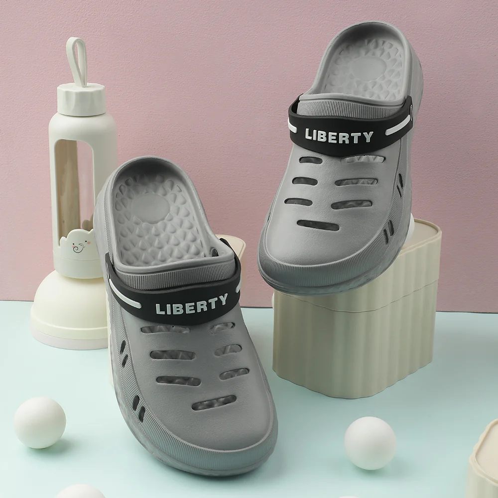 A-HA Casual Grey Clogs For Men BEACHRIDEM By Liberty - Image 4