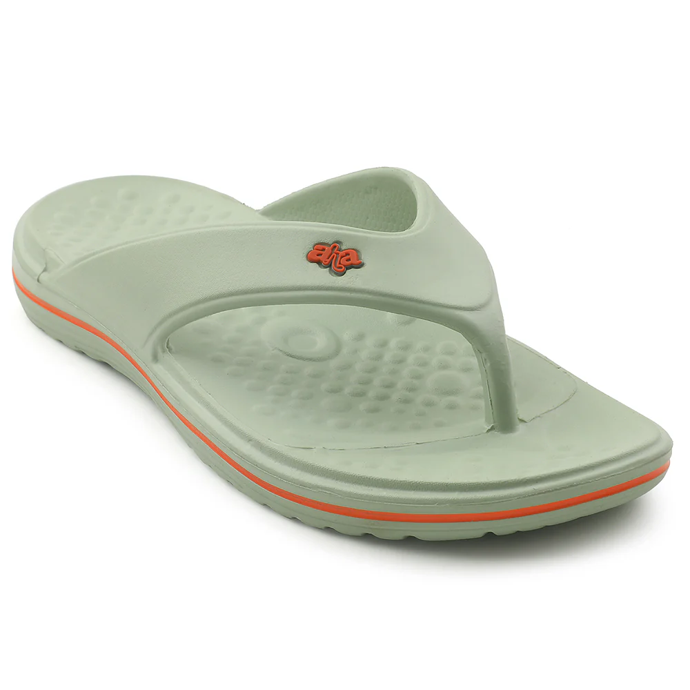 A-HA Casual Light Green Flip Flop For Men BEACHTIME By Liberty