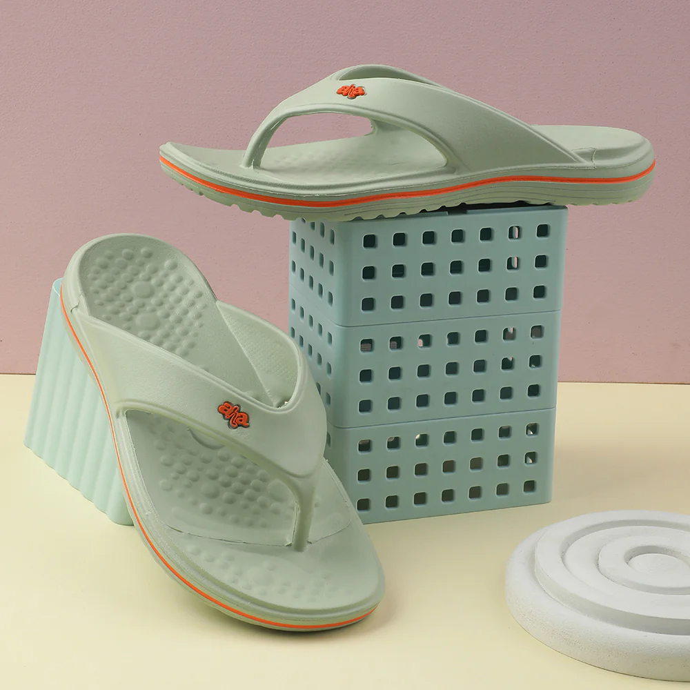 A-HA Casual Light Green Flip Flop For Men BEACHTIME By Liberty - Image 4