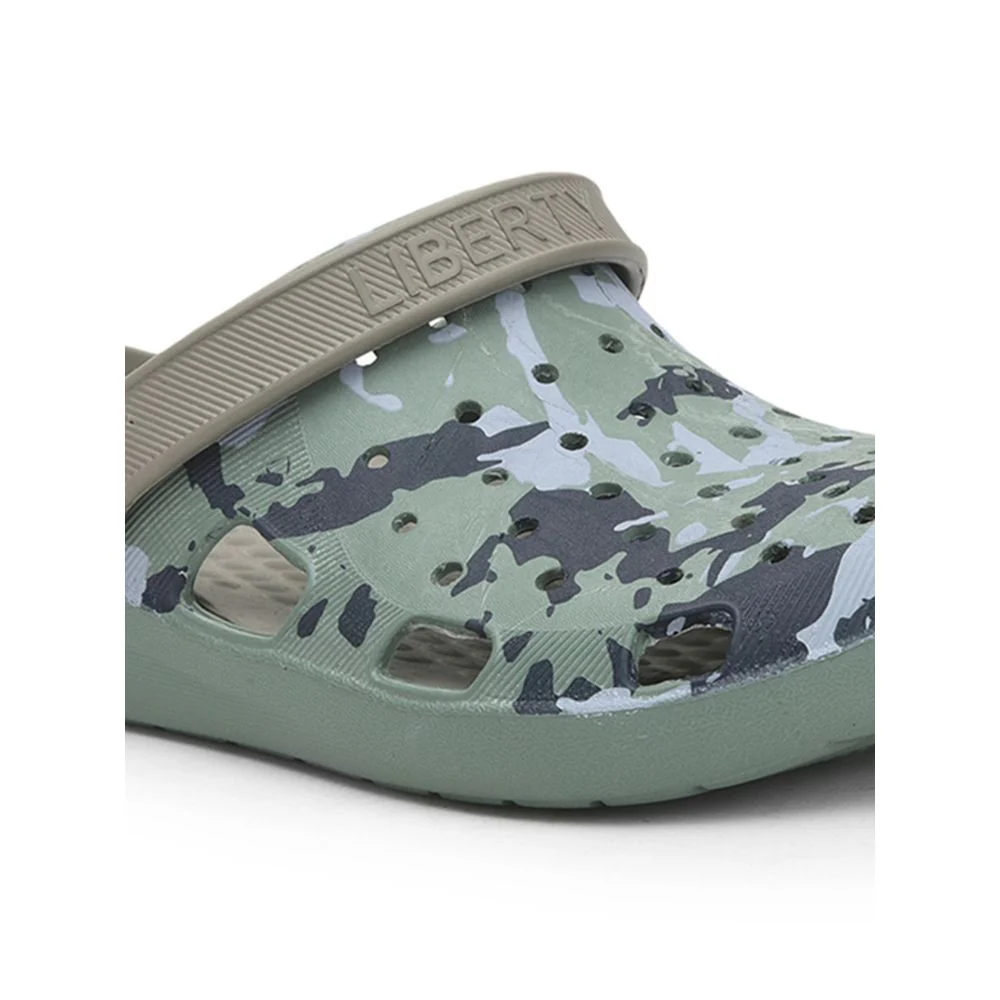 A-HA Green Casual Slingback Clogs For Men LPMXT-811 By Liberty - Image 4