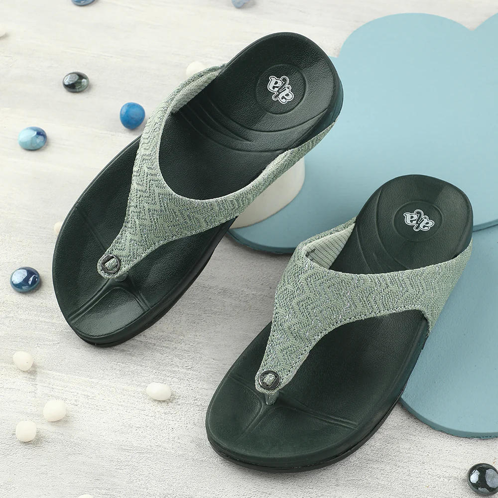 A-HA Green Casual Slipper For Women DIVA-60E By Liberty - Image 4