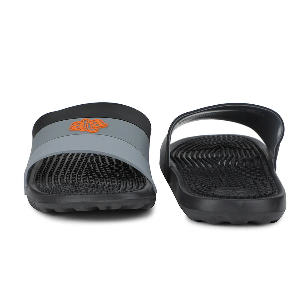 A-HA Grey Casual Slides For Men ADAM-70 By Liberty - Image 6