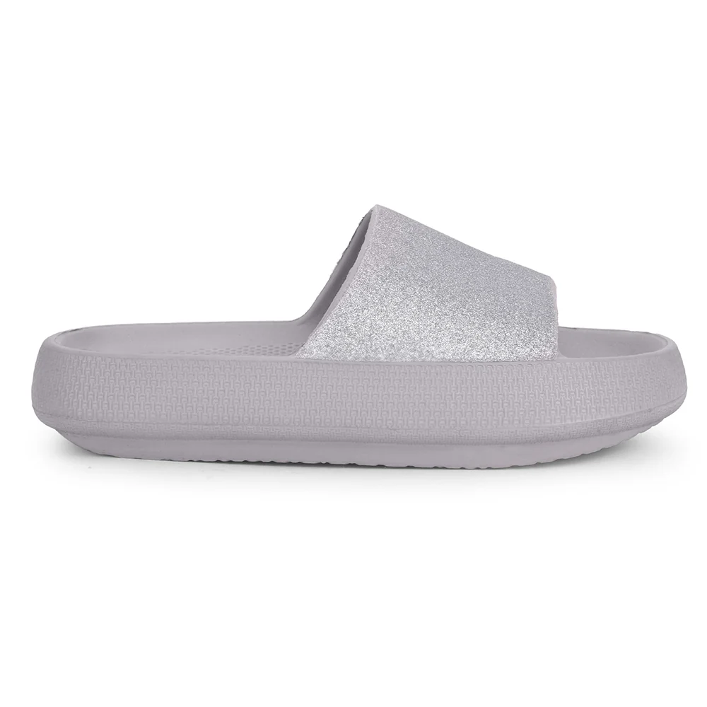A-HA Grey Casual Slides For Women COMFYWALKL By Liberty - Image 2