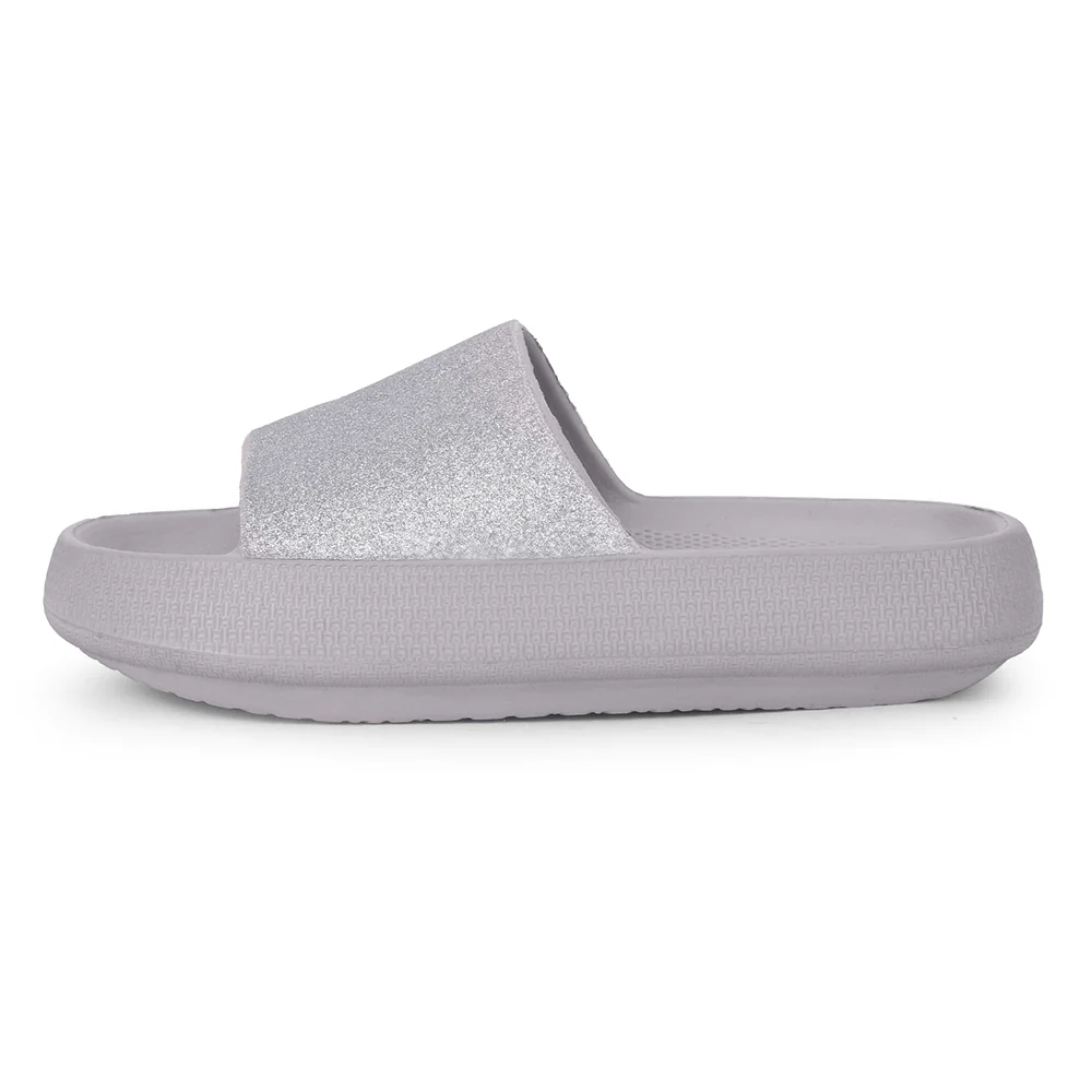 A-HA Grey Casual Slides For Women COMFYWALKL By Liberty - Image 3