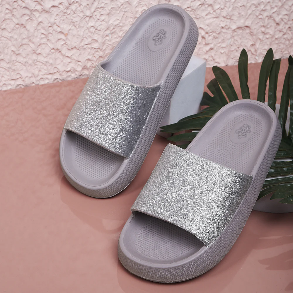 A-HA Grey Casual Slides For Women COMFYWALKL By Liberty - Image 4