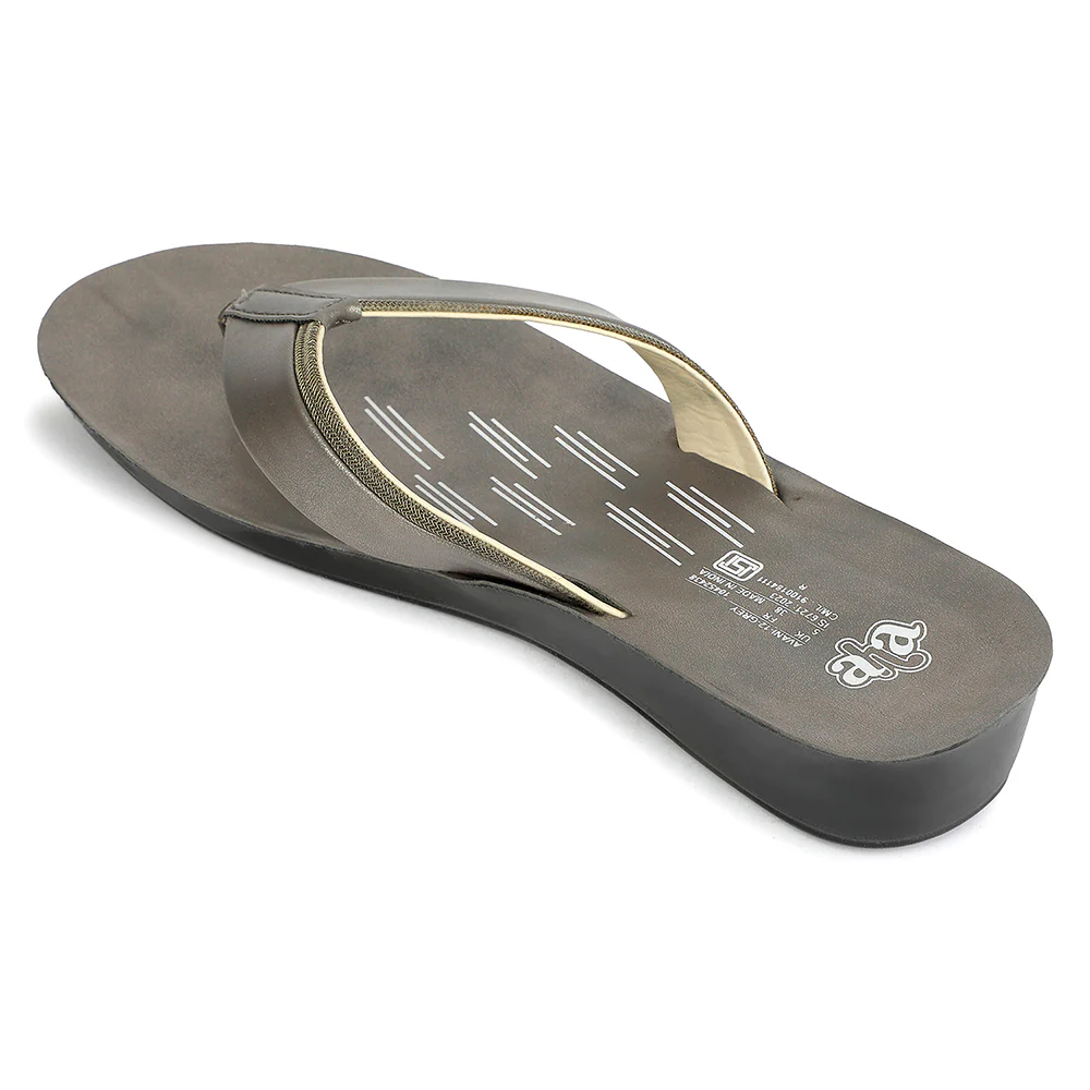 A-HA Grey Casual Slip on Slippers for Women AVNI-12 by Liberty - Image 4