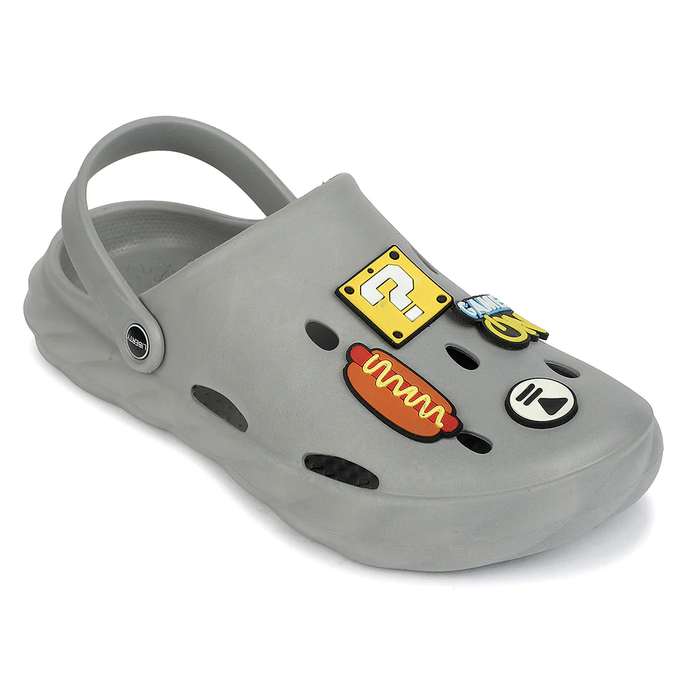 A-HA Light Grey Casual Clogs for Men BEACHWALKM by Liberty