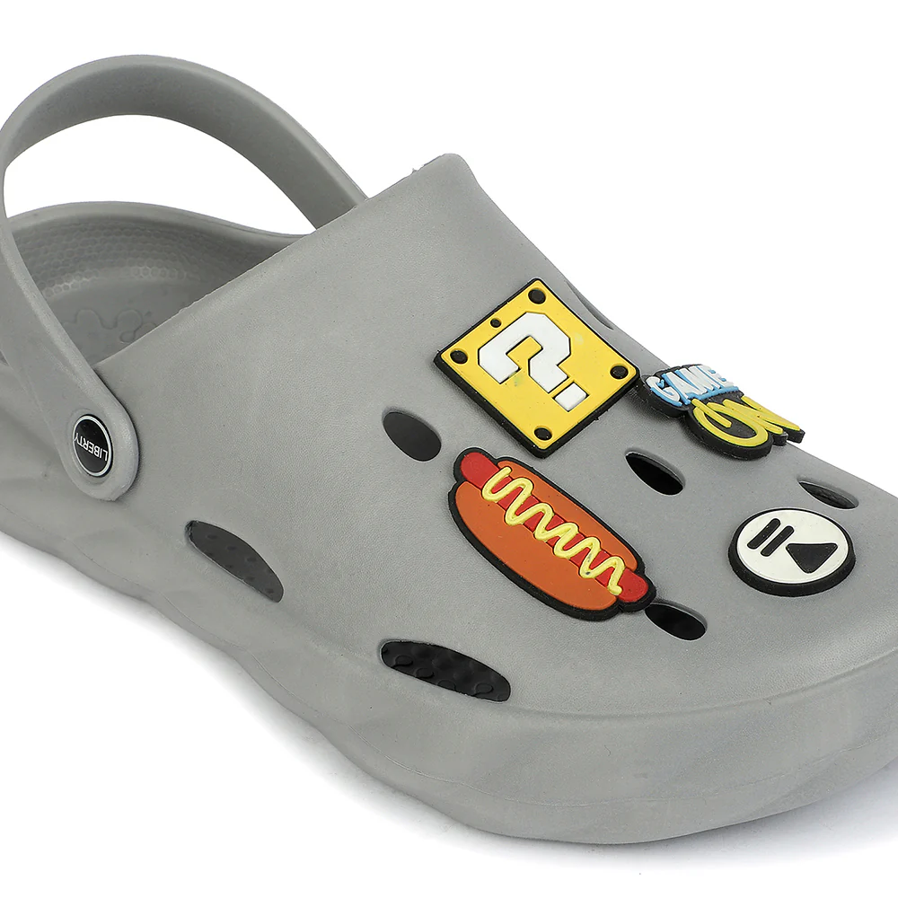 A-HA Light Grey Casual Clogs for Men BEACHWALKM by Liberty - Image 5