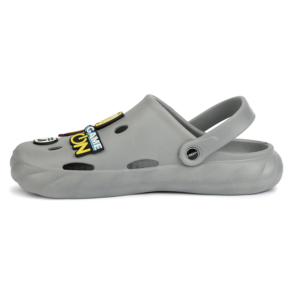 A-HA Light Grey Casual Clogs for Men BEACHWALKM by Liberty - Image 6