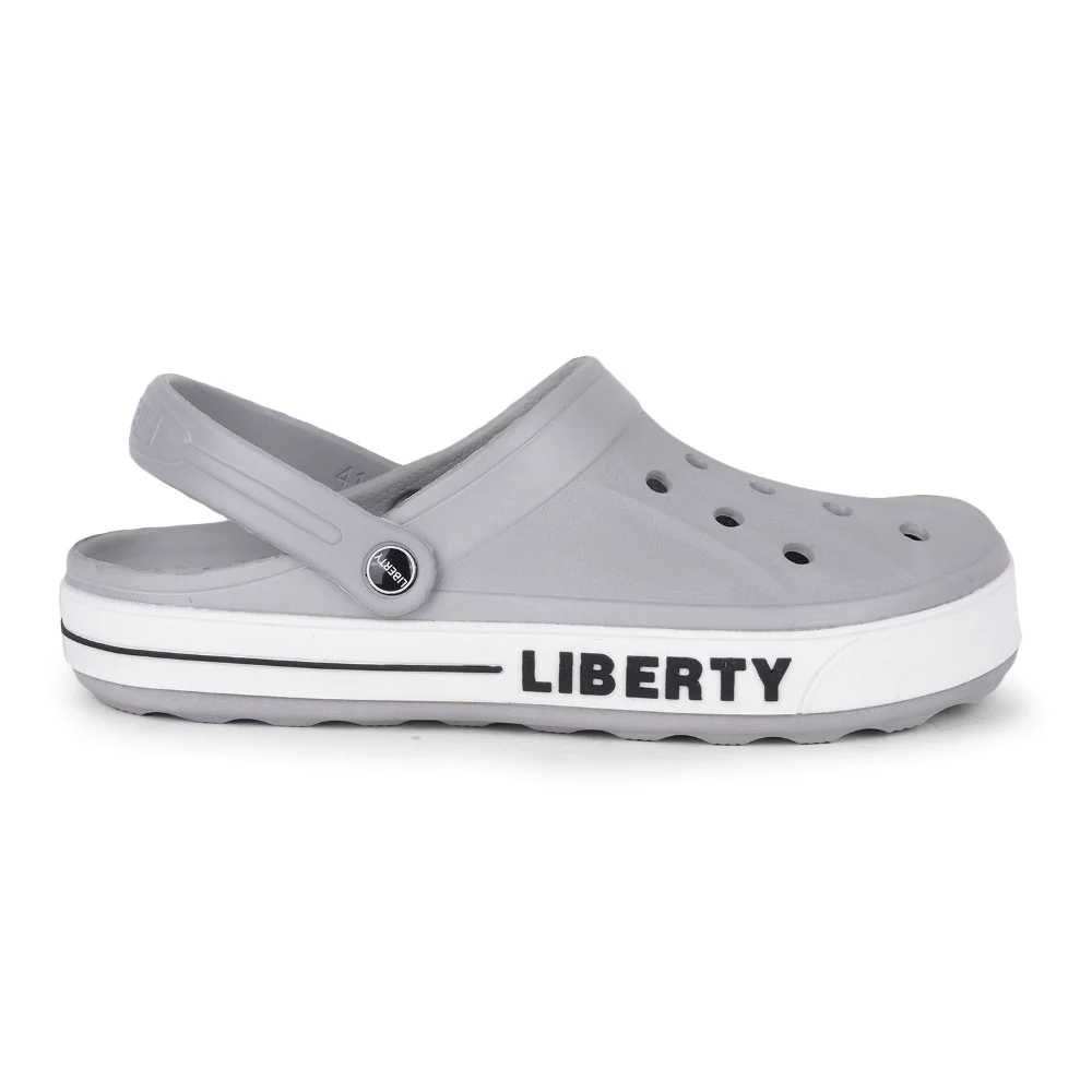A-HA Light Grey Casual Slip-on Clogs For Men LITEWALK By Liberty - Image 2