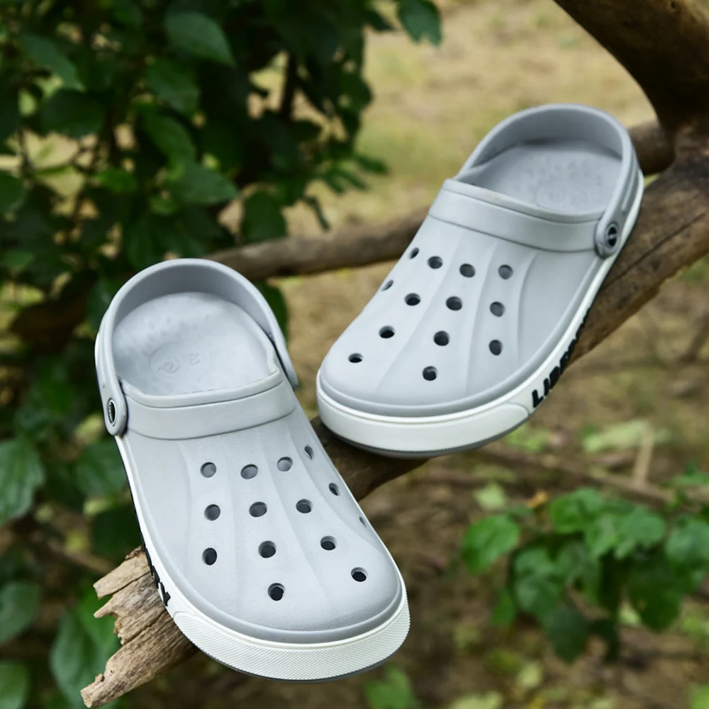 A-HA Light Grey Casual Slip-on Clogs For Men LITEWALK By Liberty - Image 3
