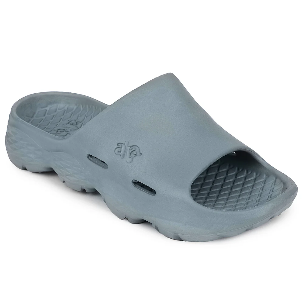 A-HA Light Grey Casual Slipper For Men SOFTWALK By Liberty