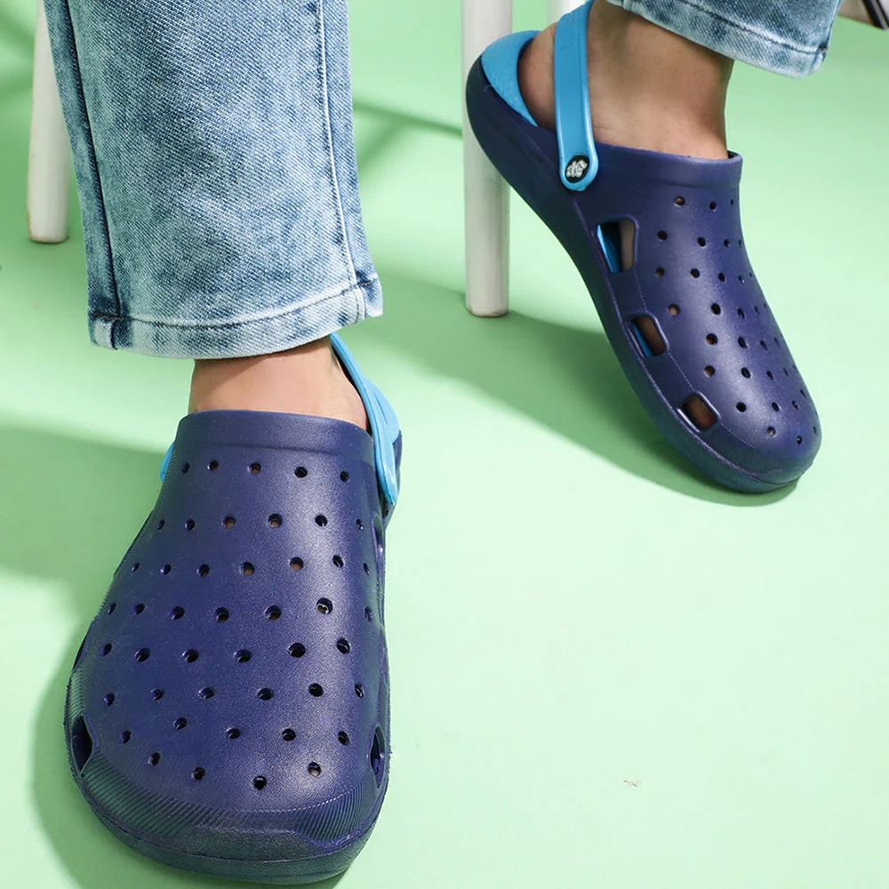 A-HA Navy Blue Slingback Clogs For Men LPMXT-800 By Liberty - Image 4