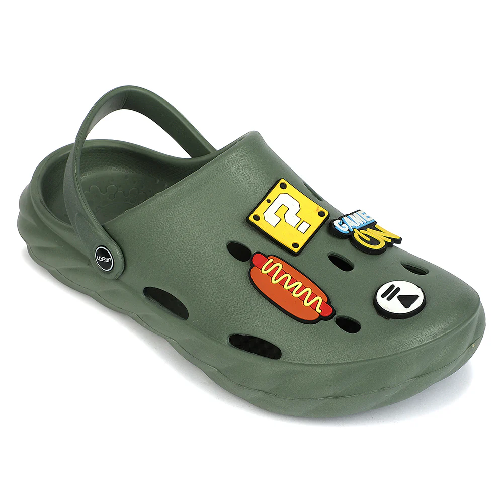 A-HA Olive Green Casual Clogs for Men BEACHWALKM by Liberty